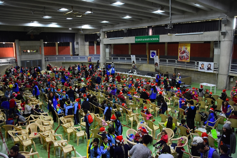 Saint Vincent de paul celebrating Christmas at Jesus & Mary school